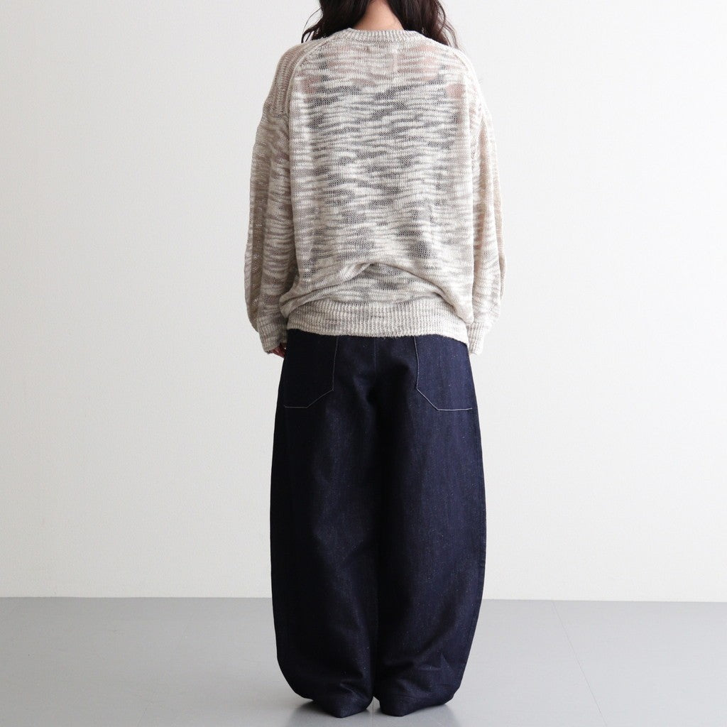 linen & silk melange slub yarn P/O #cream melange [WXSP-UW101]