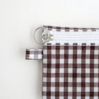 FLAT POUCH SMALL #GINGHAM BROWN [TMB-2310N]