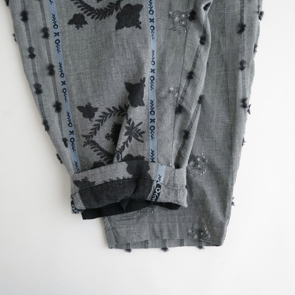夕暮れの唄：サルエルパンツ #gray×dark charcoal [13261-10313]