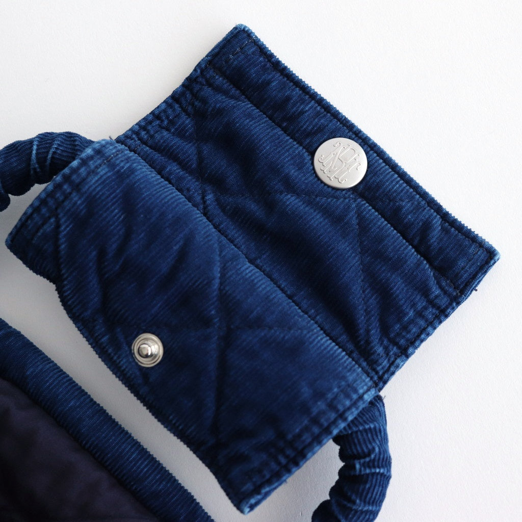 INDIGO LIGHT CORDUROY QUILTING MARCHE BAG (S) #Indigo [no.7039]