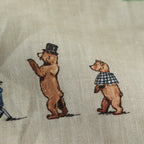 BROWN BEARS DRAWSTRING BAG (L) #Beige [no.7230]