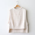 Recycled-Cotton Vest #Ecru [oni059]