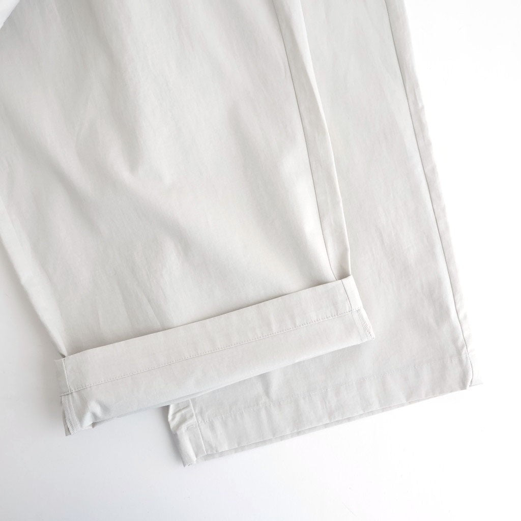 COTTON/LINEN DYED WEATHER 2TUCK WIDE EASY PANTS #9200 LT.GREY [GNMDS2502CLW]