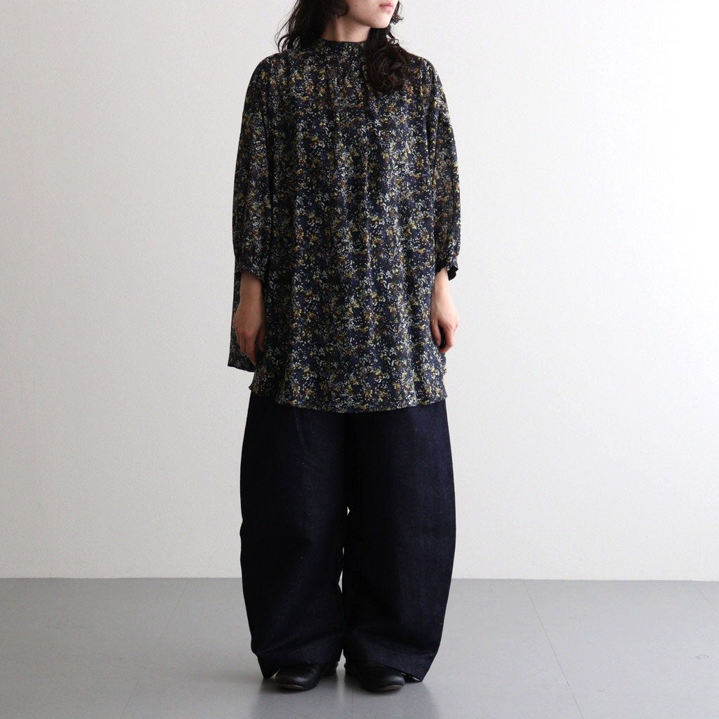 LIBERTY FABRICS ETERNAL COLLECTION Flared blouse #Reflections [TLF-226-SH003-lpl]