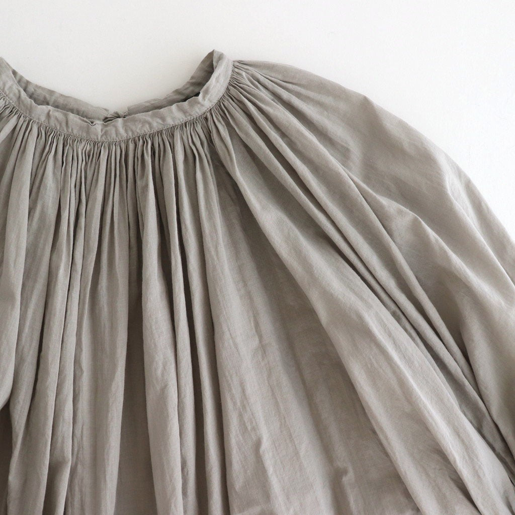 GARMENT DYE LAWN GATHER SMOCK #Gray [no.7520]