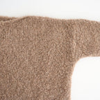 3GG BOUCLE CREW NECK PULLOVER WITH POCKET #8380 BEIGE [CNMDS2562A]