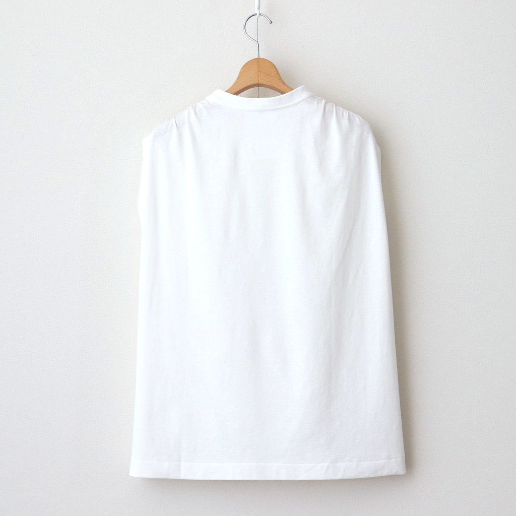 Sleeveless top #White [TLF-225-cs001-ocj]