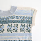 Flower Jacquard Knit Blouse #Off white [261807]
