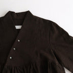 私の夜 Funnel neck blouse #dark brown [TLF-125-sh007-cla]