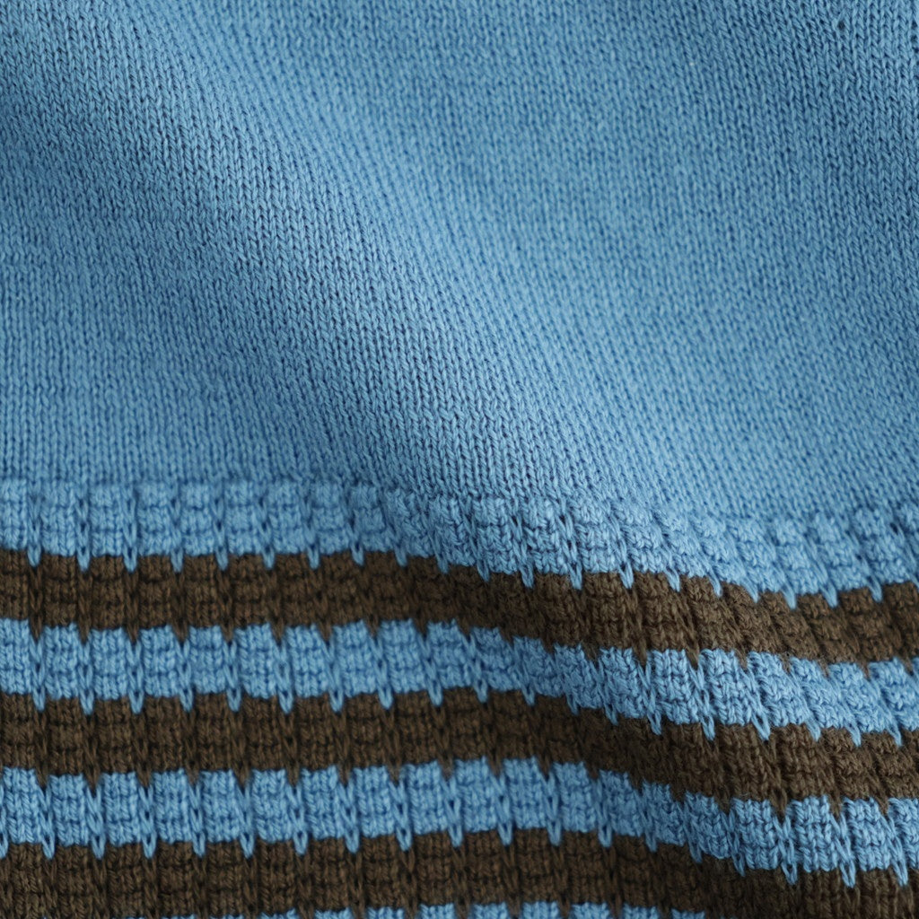Stripe Cardigan #Blue x Brown [Oni067]