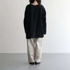 乾いた庭：ヘムレースオーバーシャツ #black [13261-05207]