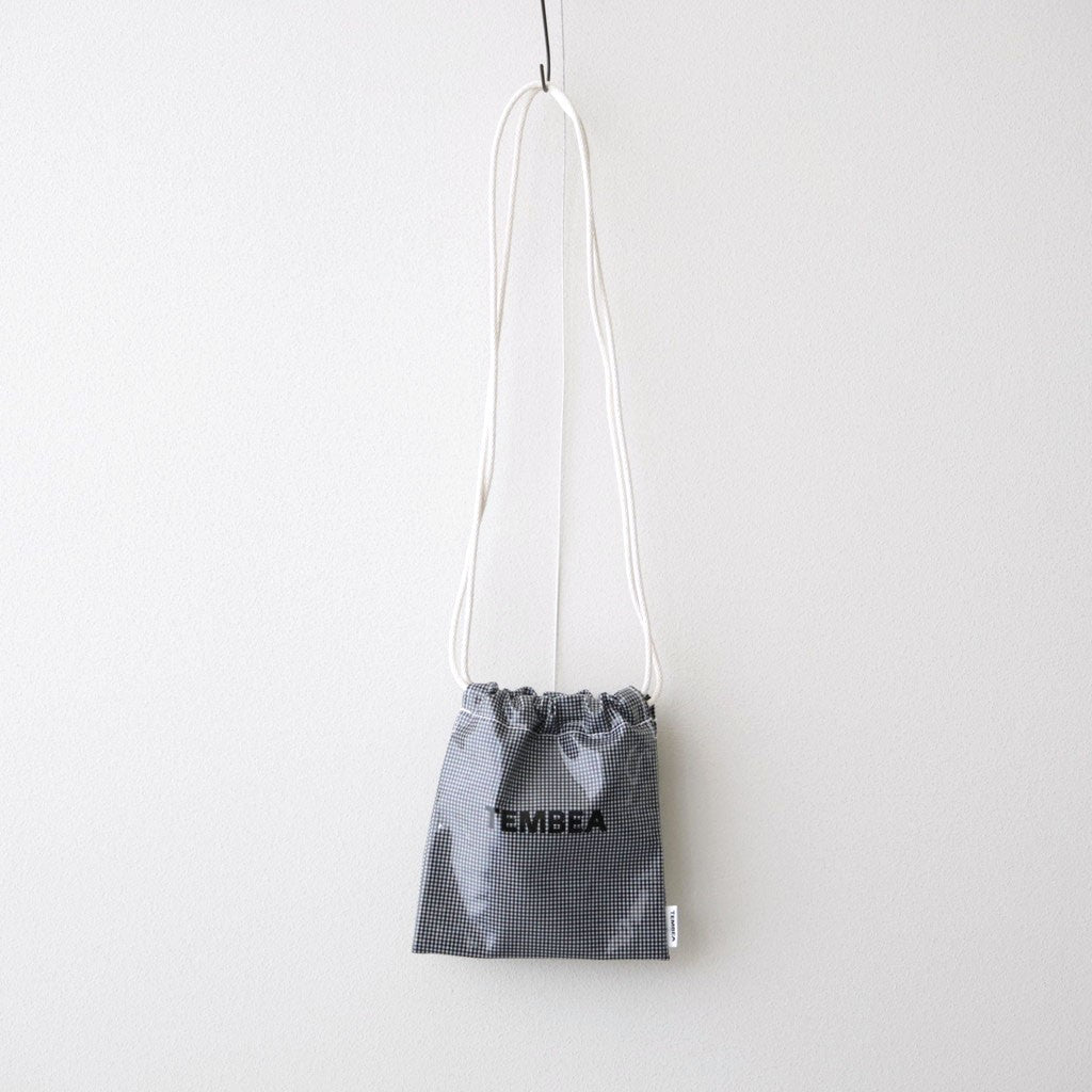 巾着POCHETTE #GINGHAM SMALL BLACK [TMB-2586H]