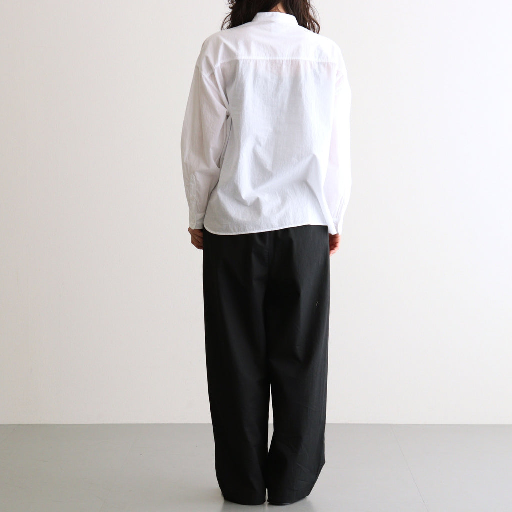 COTTON/LINEN DYED WEATHER 2TUCK TAPERED EASY PANTS #9900 BLACK [GNMDS2501CLW]