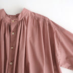 静寂の欠片 Back open garher dress #Smoky Pink [TLF-126-op001-la]