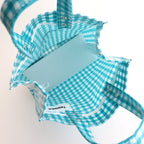 PAPER TOTE SMALL #GINGHAM TEAL [TMB-2286H]