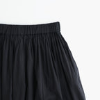 80s COTTON VOILE LACE GATHERED SKIRT #9900 BLACK [NSL26093]