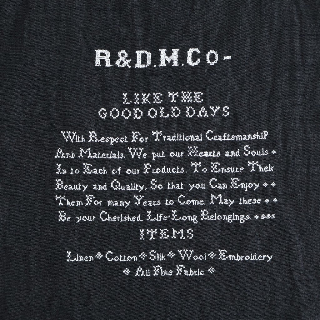 GOOD OLD DAYS CROSS STITCH BAG #Black × White [no.8006]