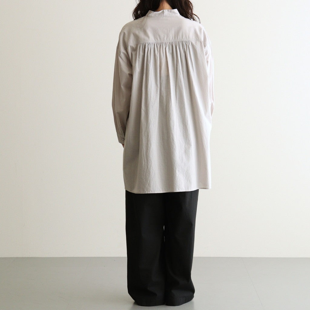 COTTON/LINEN DYED WEATHER 2TUCK WIDE EASY PANTS #9900 BLACK [GNMDS2502CLW]