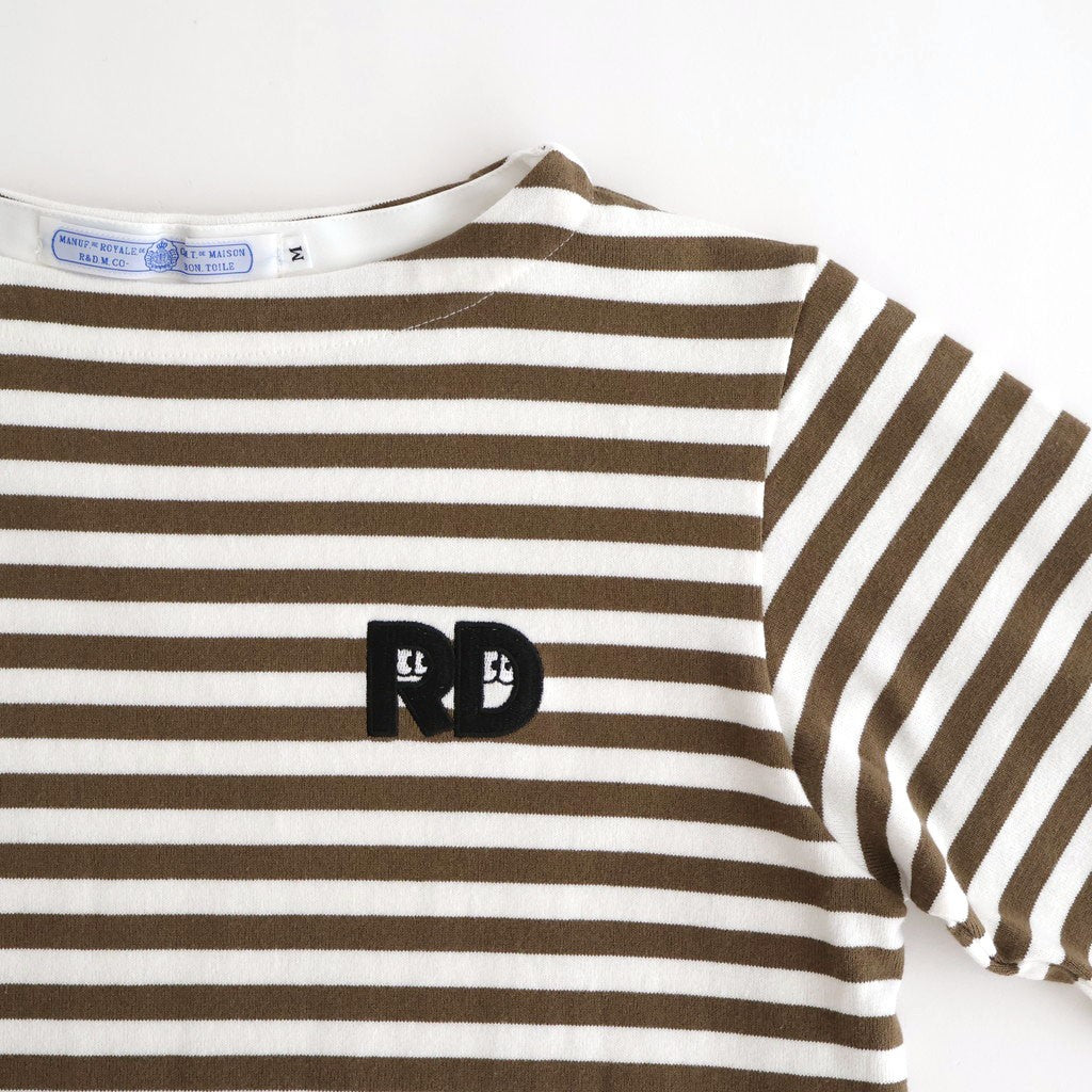 裏起毛 BORDER SPY EYE BOAT NECK PULLOVER #Khaki [no.7743]