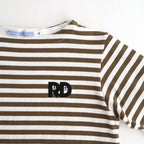 裏起毛 BORDER SPY EYE BOAT NECK PULLOVER #Khaki [no.7743]