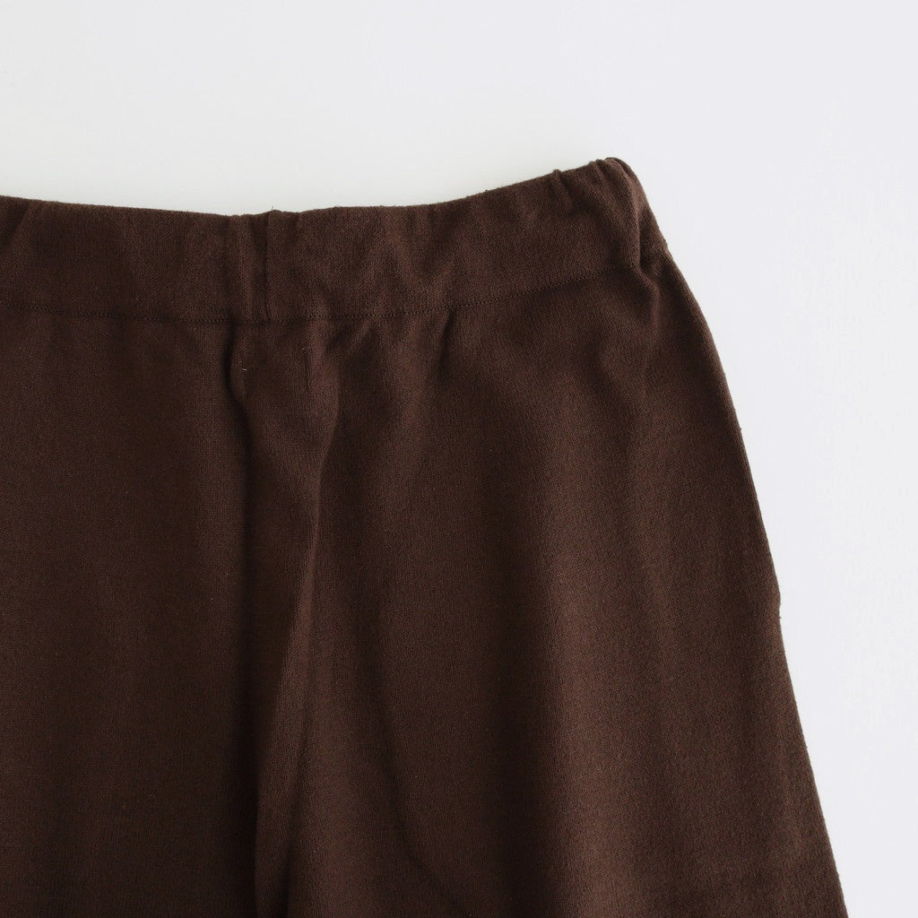 brushed silk cotton wide straight pants #dark brown [WVFL-UW103]