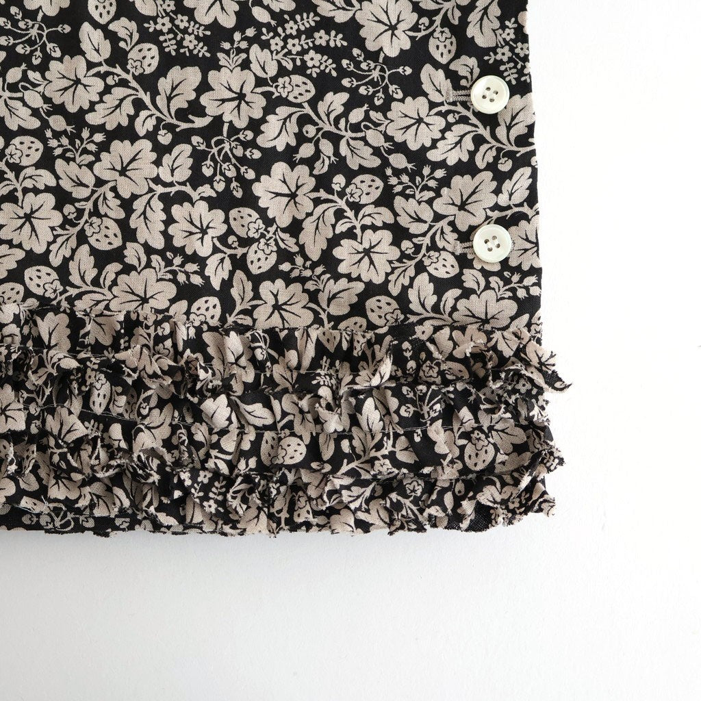 WILD BERRY FRILL DECORATION BUTTON BIB #Flax [no.7757]