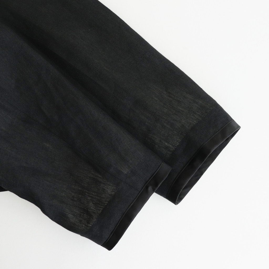 DENSELY LINEN TRIMING BOLERO #Black [no.7311]