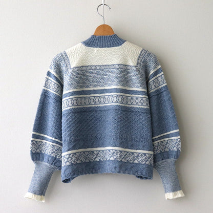 Sankayo nordic knit P/O #Blue [242807]