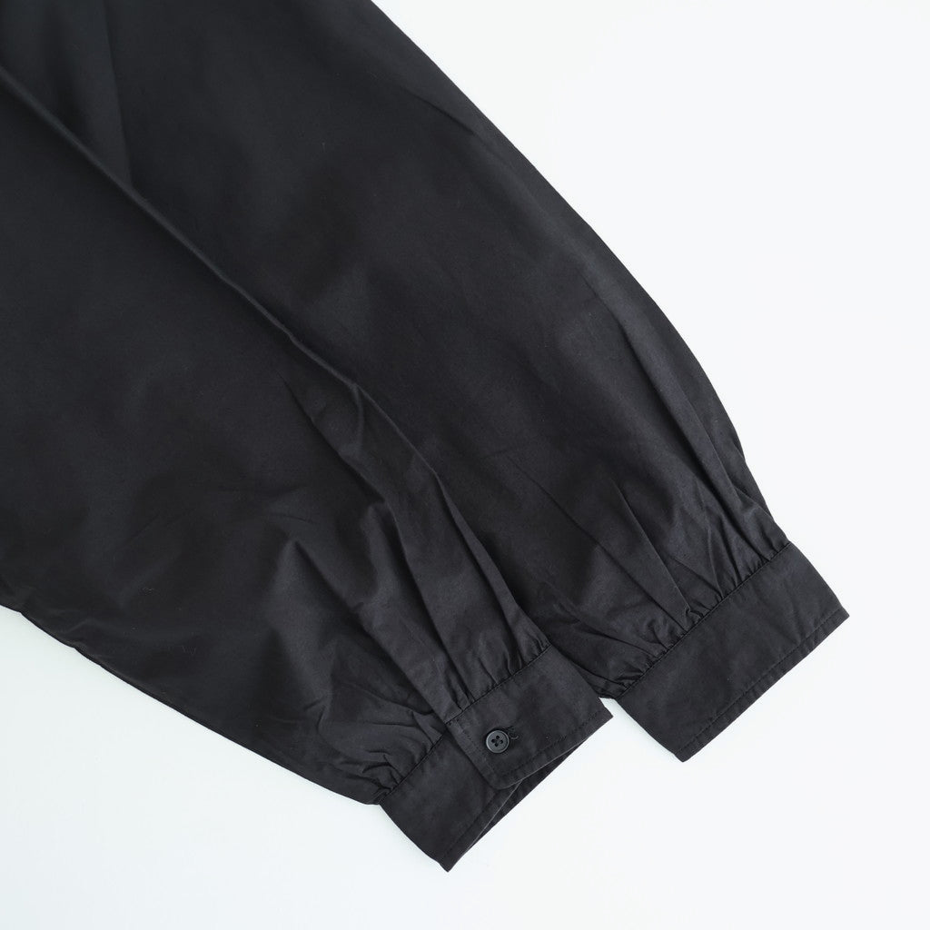 40s POPLIN PLAIN HEM FRILL BACK OPENING SMOCK #9900 BLACK [NSL25543]
