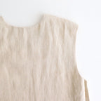 FRILL DECOLATION BUTTON BIB #Antique White [no.7316]