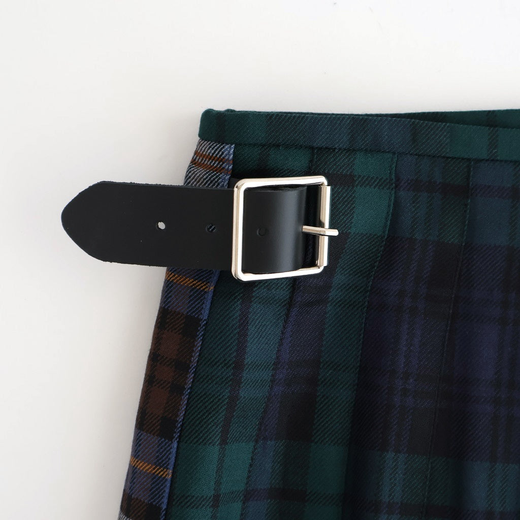 【 O'NEIL OF DUBLIN × UNFIL 】worsted wool asymmetry kilt skirt #mulch B [WVFL-UW134]