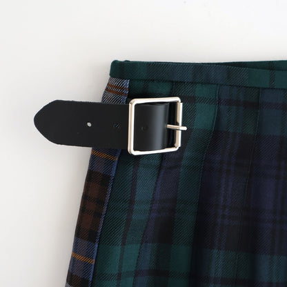 【 O'NEIL OF DUBLIN × UNFIL 】worsted wool asymmetry kilt skirt #mulch B [WVFL-UW134]
