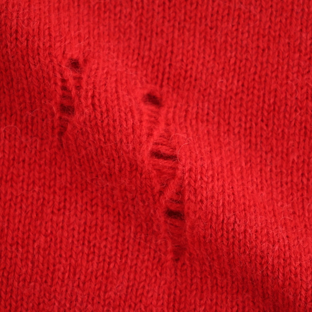 royal baby alpaca damage pattern-knit P/O #red [WXFL-UW130]