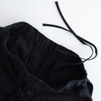 COTTON/LINEN DYED WEATHER 2TUCK WIDE EASY PANTS #9900 BLACK [GNMDS2502CLW]