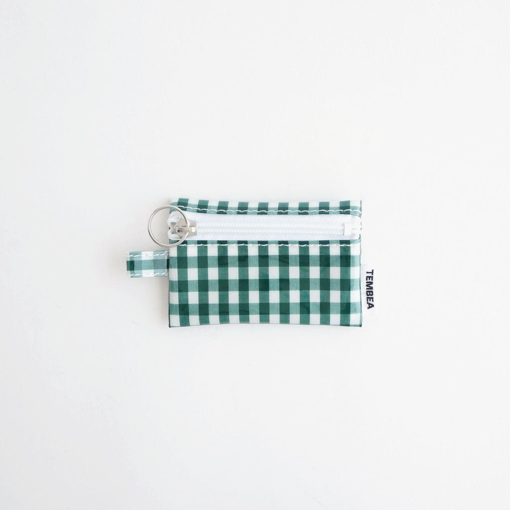 FLAT POUCH MINI #GINGHAM GREEN [TMB-2352A]
