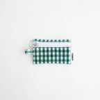 FLAT POUCH MINI #GINGHAM GREEN [TMB-2352A]