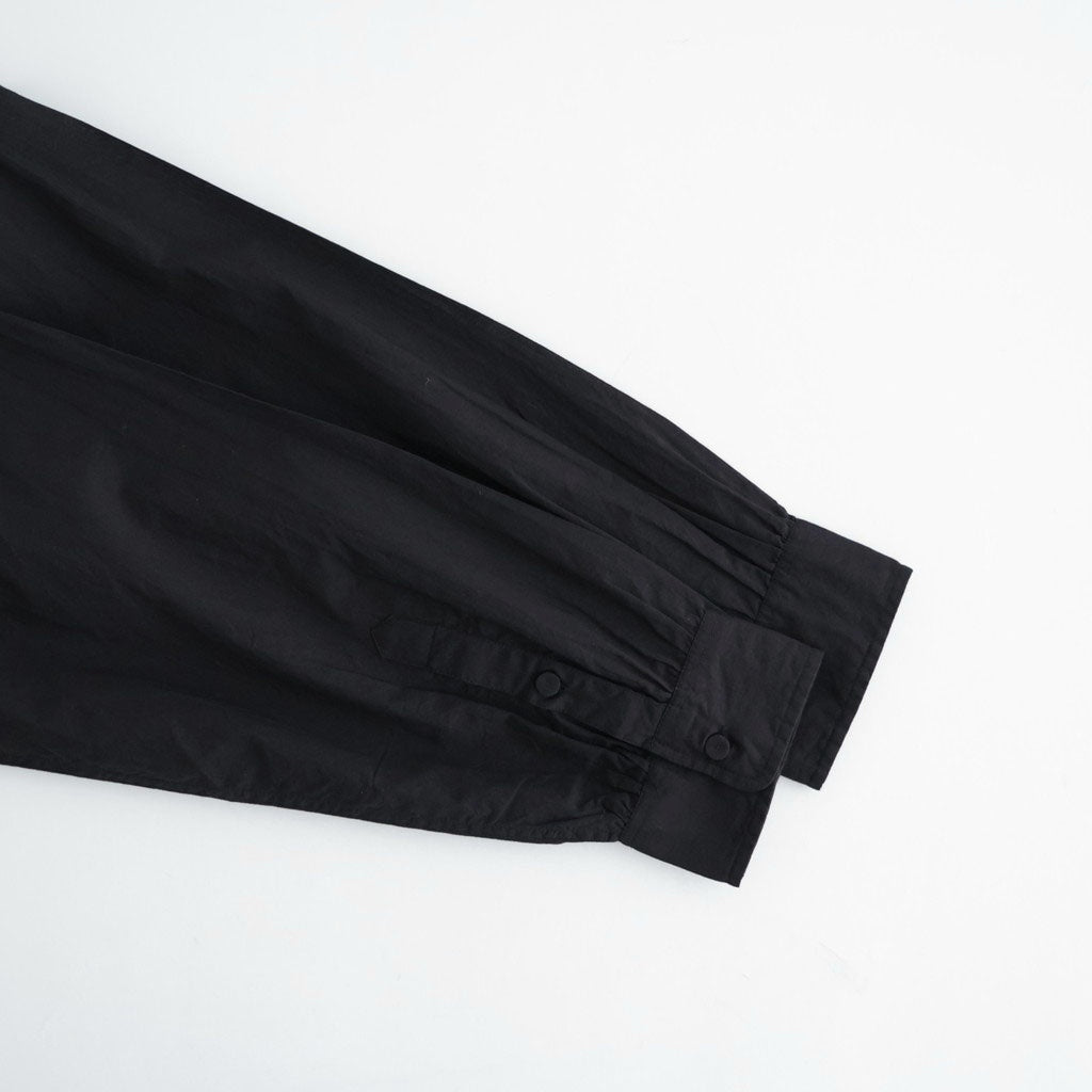 60s ORGANIC CAMBRIC WITH EMB BANDED COLLAR PINTUCK & EMB SHIRT #9900 BLACK [NMDS26521]