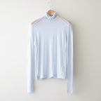 cashmere & supima cotton gauze jersey turtle-neck Tee #light blue [WXFL-UW104]