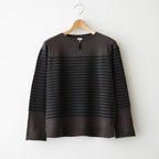 Stripe Long-sleeved Tee #Brown x Black [Oni068]