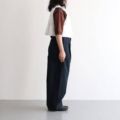 GARMENT DYE LAWN SHIRRING VEST #White [no.7521]