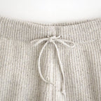 woolen cotton & silk nep wool tweed-knit pants #grayge tweed [WXFL-UW126]