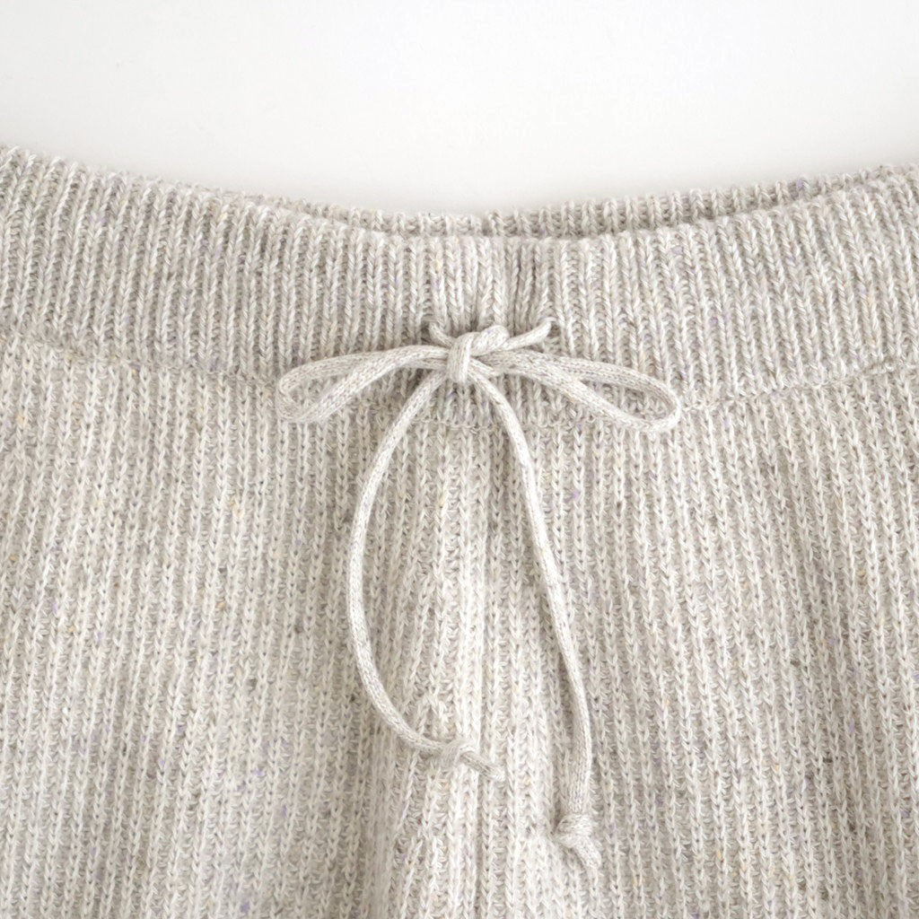 woolen cotton & silk nep wool tweed-knit pants #grayge tweed [WXFL-UW126]