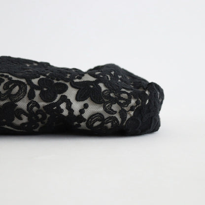 CROWN MOTIF LACE BAG #Black [no.7532]