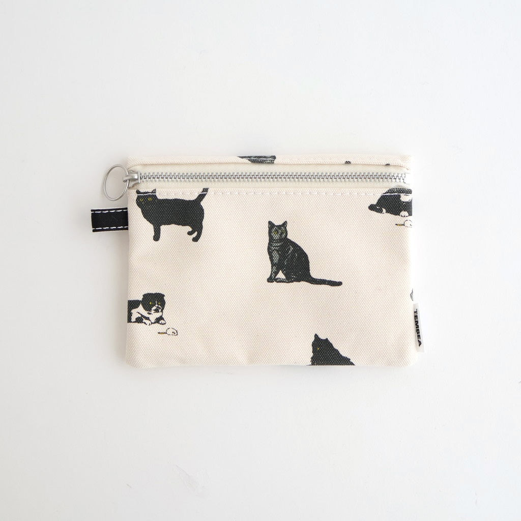 FLAT POUCH MEDIUM #CAT/BLACK [TMB-2577H]