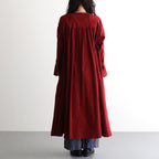 沈黙の音色 Yoke dress #Bordeaux [26F-OP001-CL]
