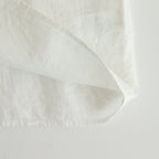 80s COTTON VOILE PLAIN BANDED COLLAR FRENCH/SL PINTUCK SHIRT #9100 OFF WHITE [NSL25042]