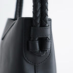 NAPPA LEATHER ONE HANDLE BAG #9900 BLACK [SVMDS2551N]