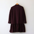 静寂の欠片 Gathered peplum blouse #burgundy [TLF-125-sh001-la]