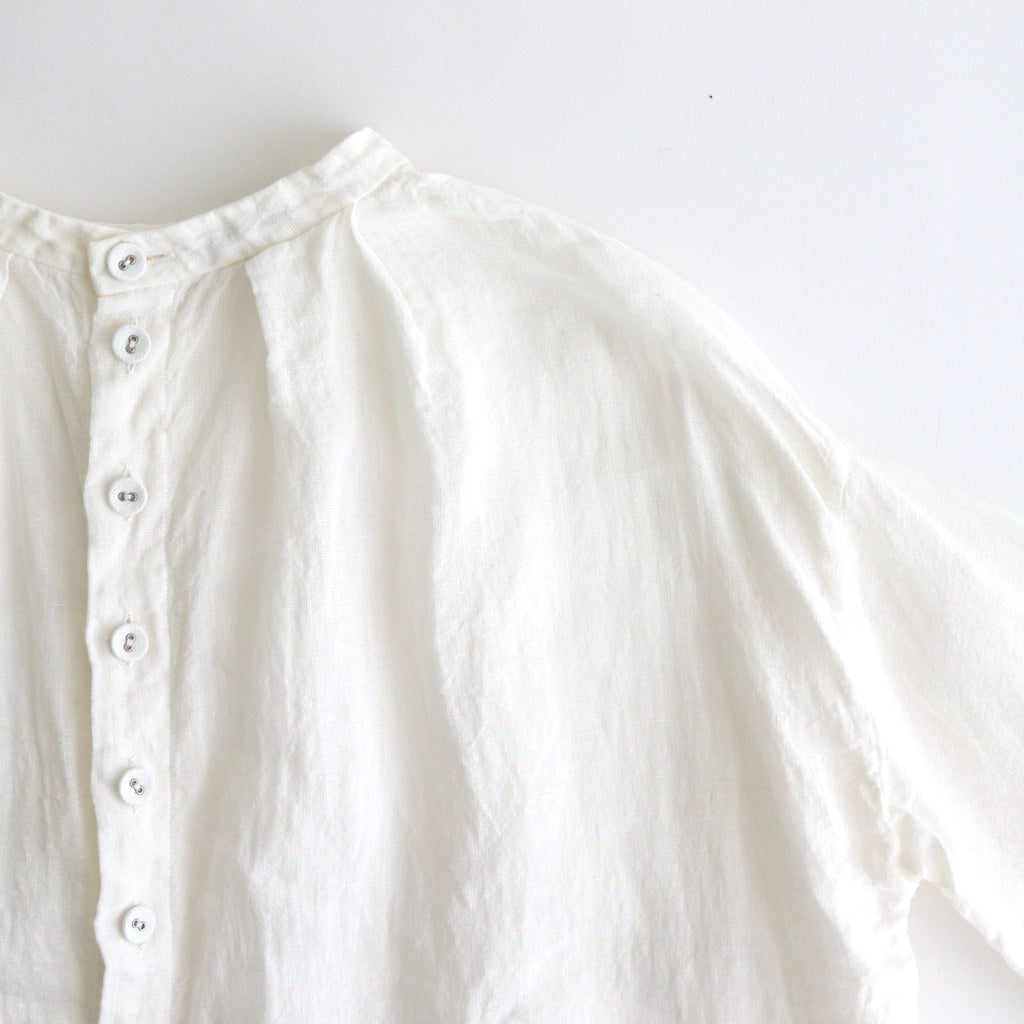 LINEN HEMP SMOCK BLOUSE #Off White [no.7421]