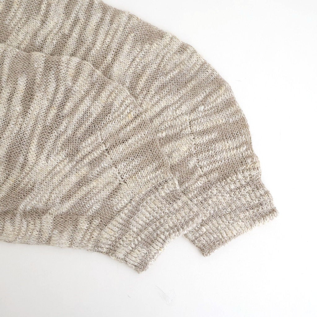 linen & silk melange slub yarn P/O #cream melange [WXSP-UW101]